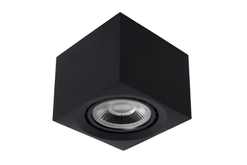 Светильник накладной Fedler 09922/12/30 Lucide чёрный 1 лампа, основание чёрное в стиле современный квадратный фото 2